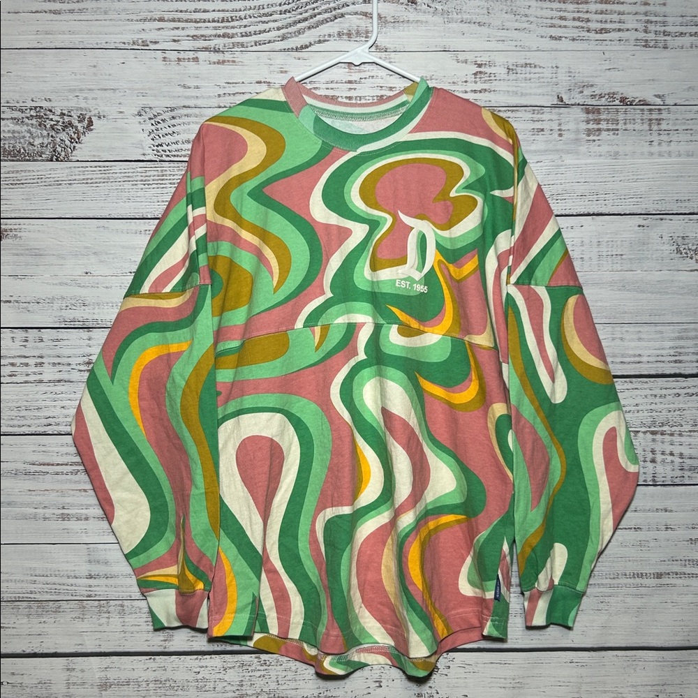 Disney spirit Jersey Multicolor Swirl Long Sleeve Tee - Picture 3 of 10